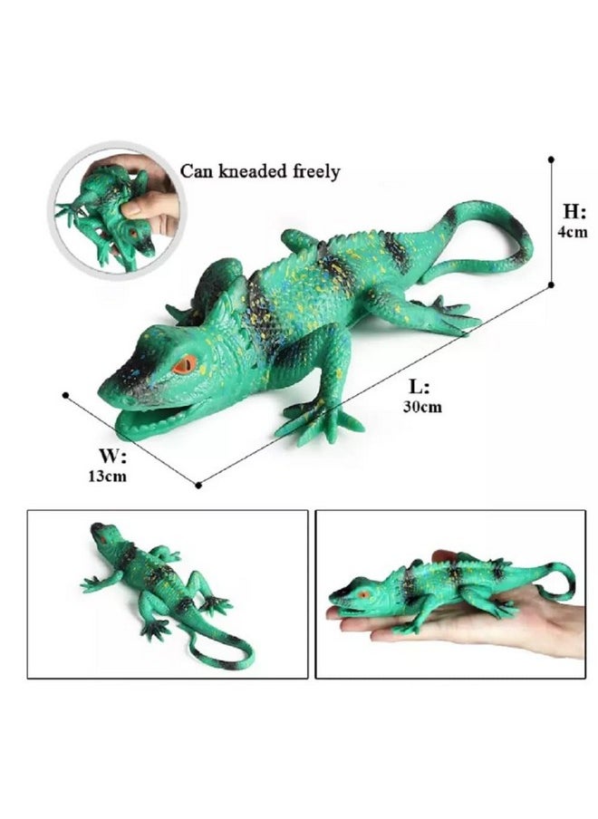 SUPER TOY Reptile Toy for Kids Realistic Gecko Lizard Figurine Rubber Animal Cold Blooded Lifelike Soft Prank Toys Educational Gift Boys Girls Props Toys