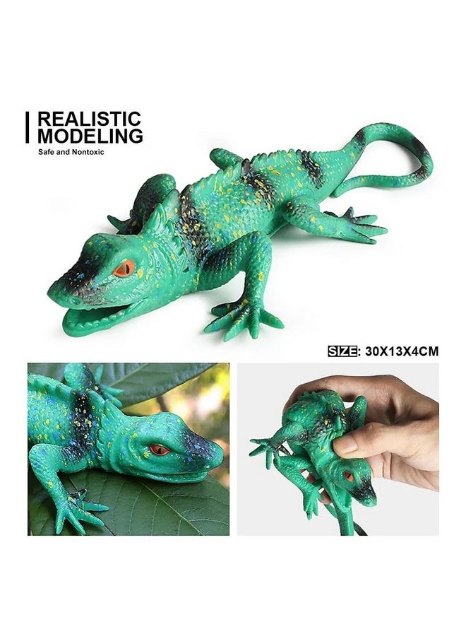 SUPER TOY Reptile Toy for Kids Realistic Gecko Lizard Figurine Rubber Animal Cold Blooded Lifelike Soft Prank Toys Educational Gift Boys Girls Props Toys