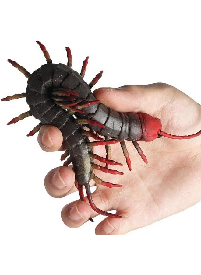 SUPER TOY Realistic Centipede Animal Figure Toy Arthropod Figurine Set for Boys and Girls, Educational Cold Blooded Animal Set, Props Prank Toy Lifelike Animal Replica