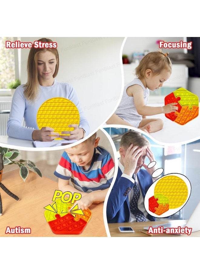 FunBlast Pop It - Popit Game, Poppet for Kids, Pop It Toy, Pop It Toys for Kids, Pop It Fidget Toy, Pop It Big, Pop It for Girls, Pop It for Boys, Stress Relief Toys (Pack of 2 Pcs)