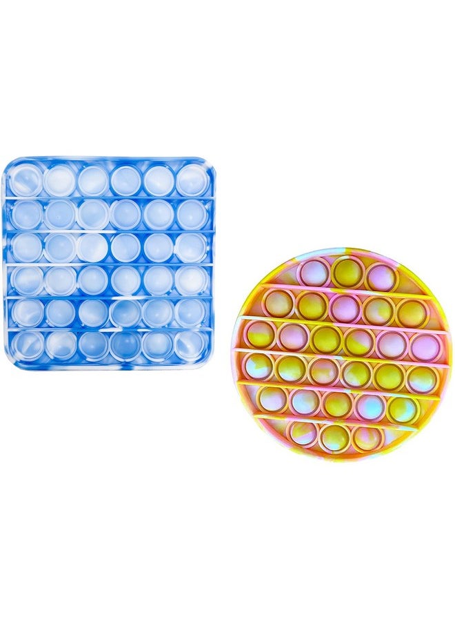 FunBlast Pop It - Popit Game, Poppet for Kids, Pop It Toy, Pop It Toys for Kids, Pop It Fidget Toy, Pop It Big, Square & Round Pop it Fidget Toy, Pop It for Girls, Pop It for Boys, Stress Relief Toys (Pack of 2 Pcs)
