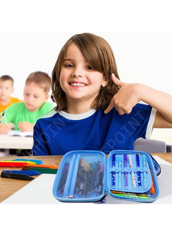 PLUSPOINT 3D Astronaut Pencil case Large Capacity Premium Stylish EVA Case Embossed Compass, School Supply Organizer for Students, Stationery Box, Cosmetic Zip Pouch Bag