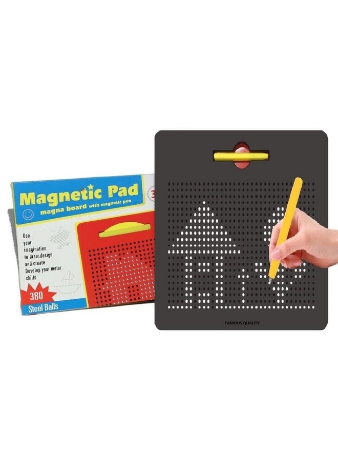 Famous Quality® Mag Drawing Pad Educational Toy - Magnetic Board Sketch Pad for Kids, Draw Freely Magnetic Doodle Pad with Metal Balls for 3+ Kids, (Pack of 1, Multicolor)