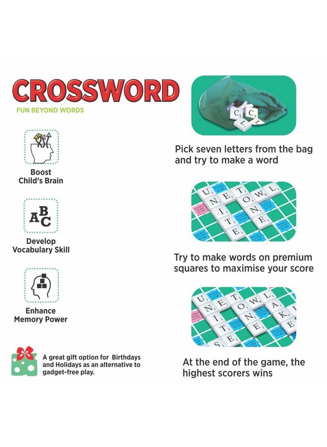 toymate Family Board Indoor Games for Kids & Adults (Travel Crossword)