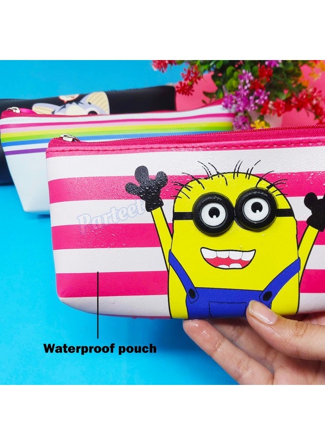 PARTEET 6 Pcs Return Gifts Birthday Party For Kids - Soft School Pencil Pouch Stationary Case Box | Birthday Party Return Gift For Children,Multicolor