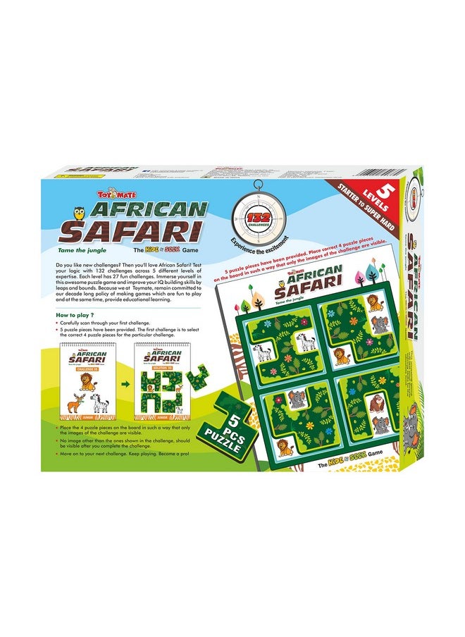 toymate African Safari - A Smart Fun Activity Games Toys Brain IQ Development Puzzles for Kids 4 5 6 7 8 (African Safari)