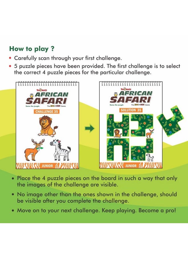 toymate African Safari - A Smart Fun Activity Games Toys Brain IQ Development Puzzles for Kids 4 5 6 7 8 (African Safari)