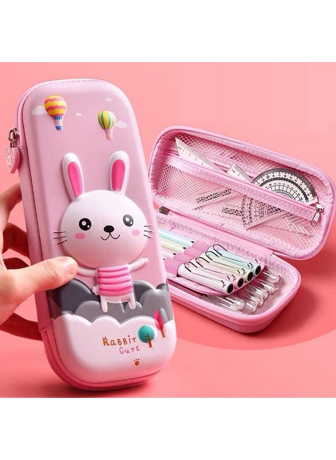 FAMOUS QUALITY - Stylish Shape Pencil Pouch School Stationary Hardtop Large Capacity eva Pencil Pouch Pencil Box/Pencil Case for Girls & Kids (1 Pc, Random Color)