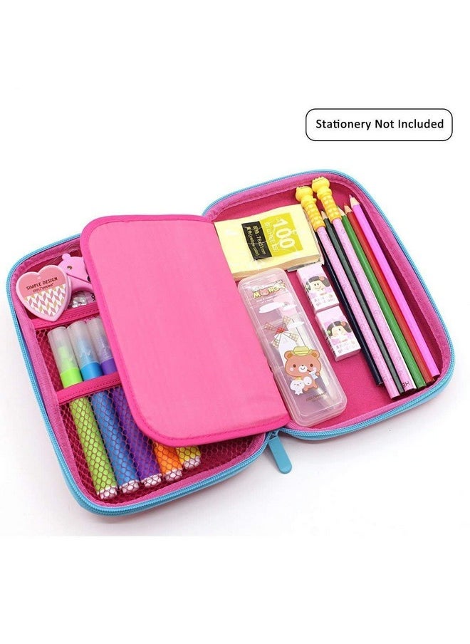 PARTEET Multipurpose Stylish Large Capacity Hardtop Eva Pencil Case Organizer, Pen Holder Pouch (Sky Blue)