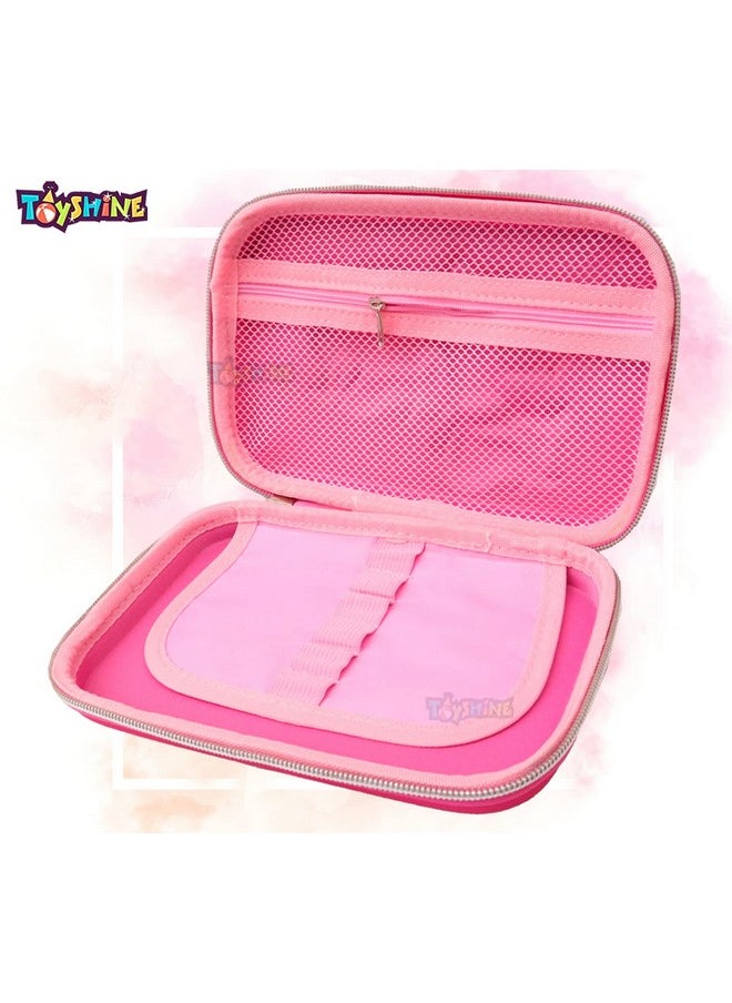 Toyshine Mermaid Hardtop Pencil Case with Compartments - Kids Large Capacity School Supply Organizer Students Stationery Box - Girls Pen Pouch- Multi-Color