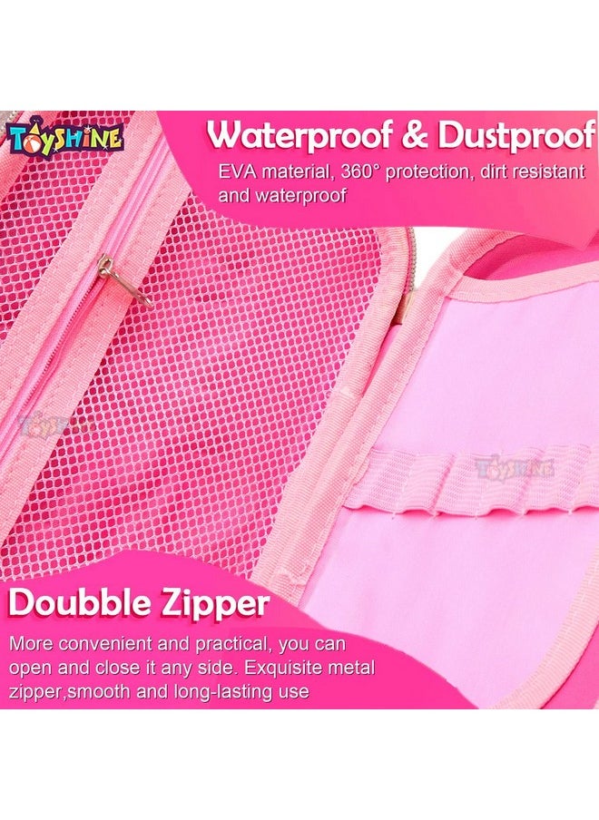 Toyshine Mermaid Hardtop Pencil Case with Compartments - Kids Large Capacity School Supply Organizer Students Stationery Box - Girls Pen Pouch- Multi-Color