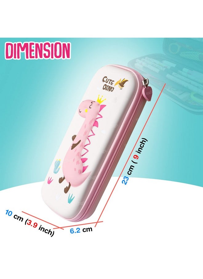 Zest 4 Toyz Cute Dino 3D EVA Pencil Case | Pen Pouch | Stationery Box | Large Storage Case | School Supplies for Kids Boys Girls - (Pack of 1)