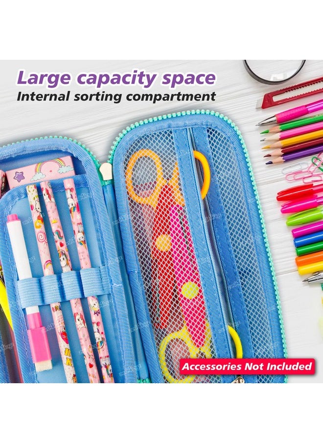 Zest 4 Toyz Pencil Case for Kids Pen Pencil Pouch Holder Stationery Box Large Capacity Storage 3D EVA Pencil Pouch for Girls School Supplies Stationary Organizer - Pack of 1
