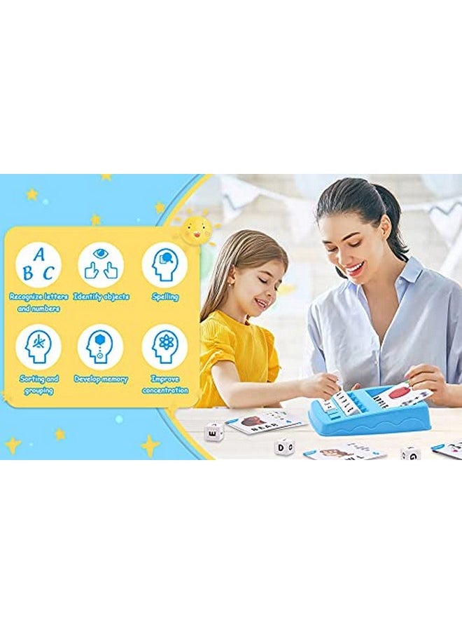 PLUSPOINT Educational Learning Game Matching Letter Numbers Game 2 in 1 Spelling Counting Preschool Kindgarden Game Olds Kids Boys Girls Gift (2in1 Educational Game)