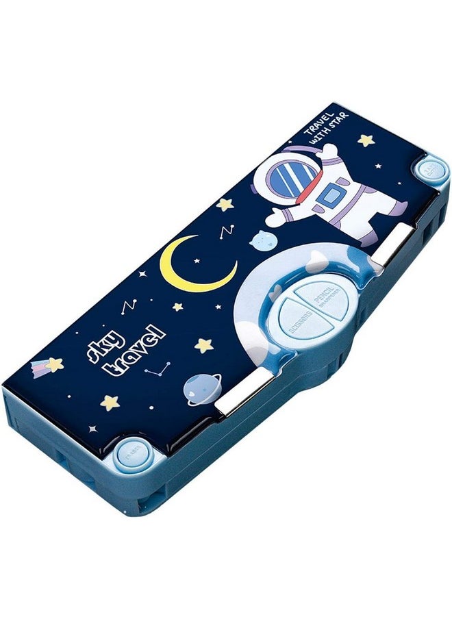 PLUSPOINT Plastic Astronaut Multifunctional Pencil Box For Kids,Space Theme Pencil Case,Magnetic Pencil Box,Pop Up Pencil Box With Buttons,Space Theme Return Gifts For Kids,Boys&Girls,Multicolor