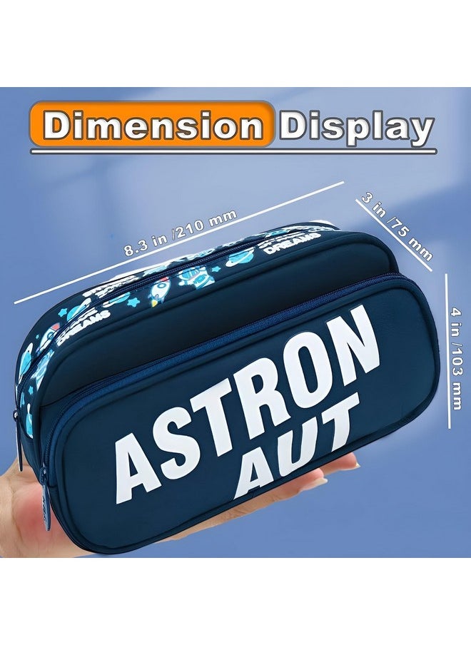 Happy Kids Large Capacity Pencil Pouch (Astronaut) (Blue)