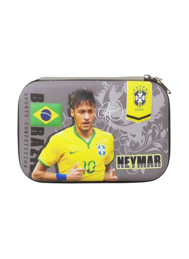 PARTEET Pvc Pencil Pouch For Boys Football Pencil Pouch For Kids Stationery Organizer Hard Relaxed Fit Top Eva Big Pencil Case Pen Holder Zipper Pouch Kids Boys Multipurpose (Pack Of 1),Multicolor