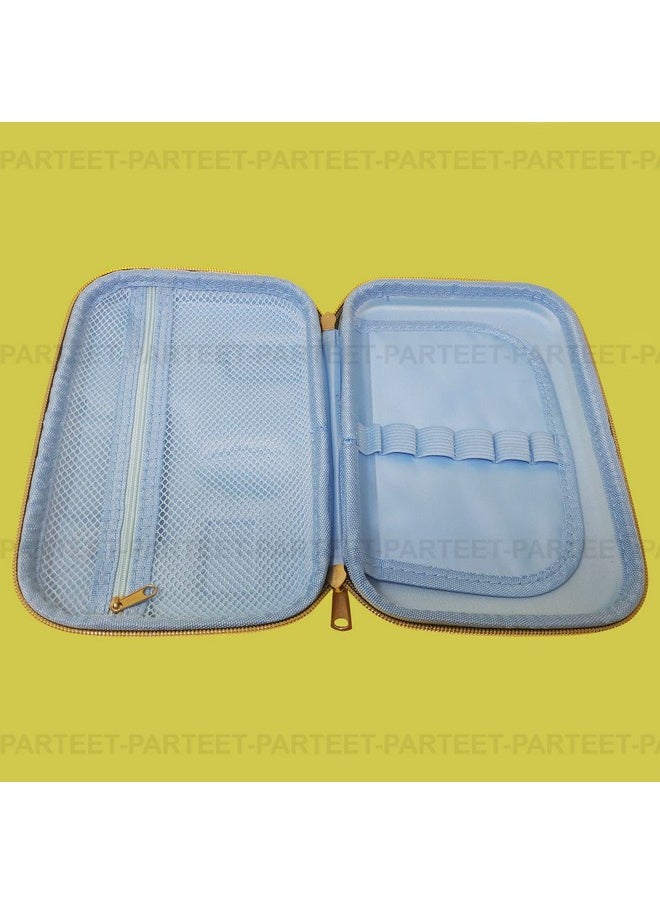 PARTEET Pvc Pencil Pouch For Boys Football Pencil Pouch For Kids Stationery Organizer Hard Relaxed Fit Top Eva Big Pencil Case Pen Holder Zipper Pouch Kids Boys Multipurpose (Pack Of 1),Multicolor