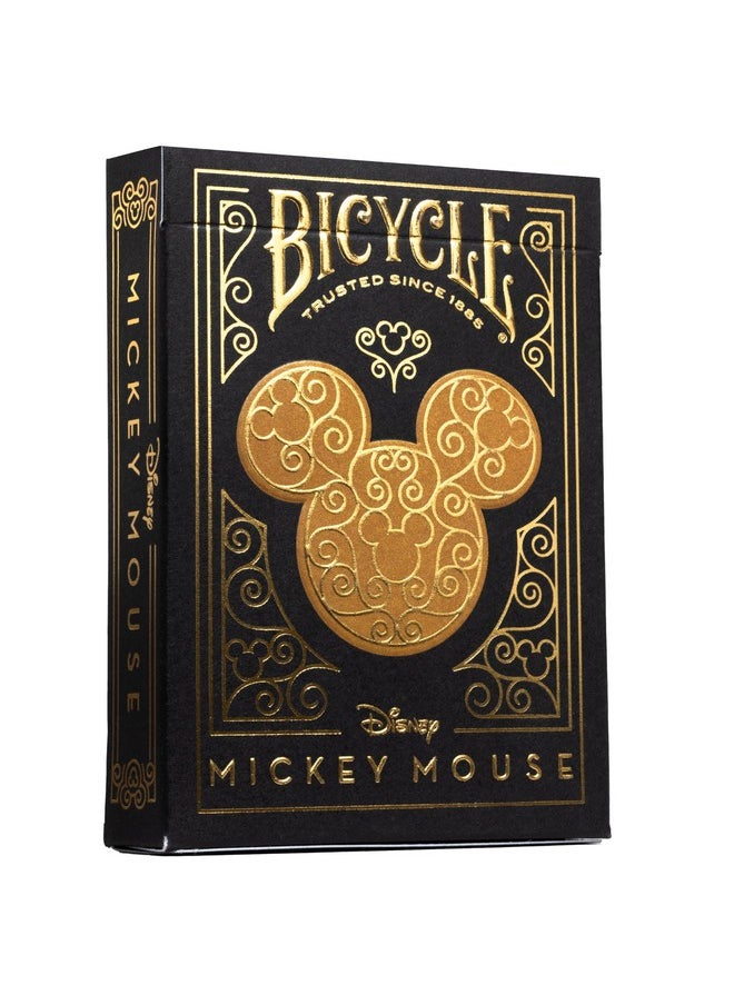 Bicycle Disney Mickey Mouse Inspired Black and Gold Playing Cards