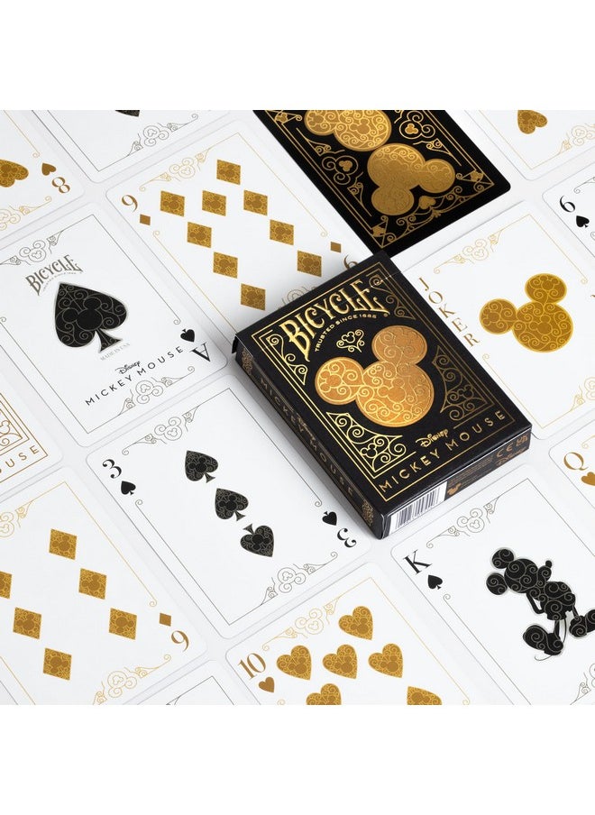 Bicycle Disney Mickey Mouse Inspired Black and Gold Playing Cards