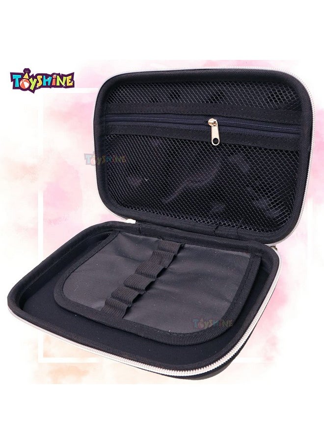 Toyshine Space Theme Hardtop Pencil Case with Compartments - Kids Large Capacity School Supply Organizer Students Stationery Box - Girls Boys Pen Pouch, Dark Blue