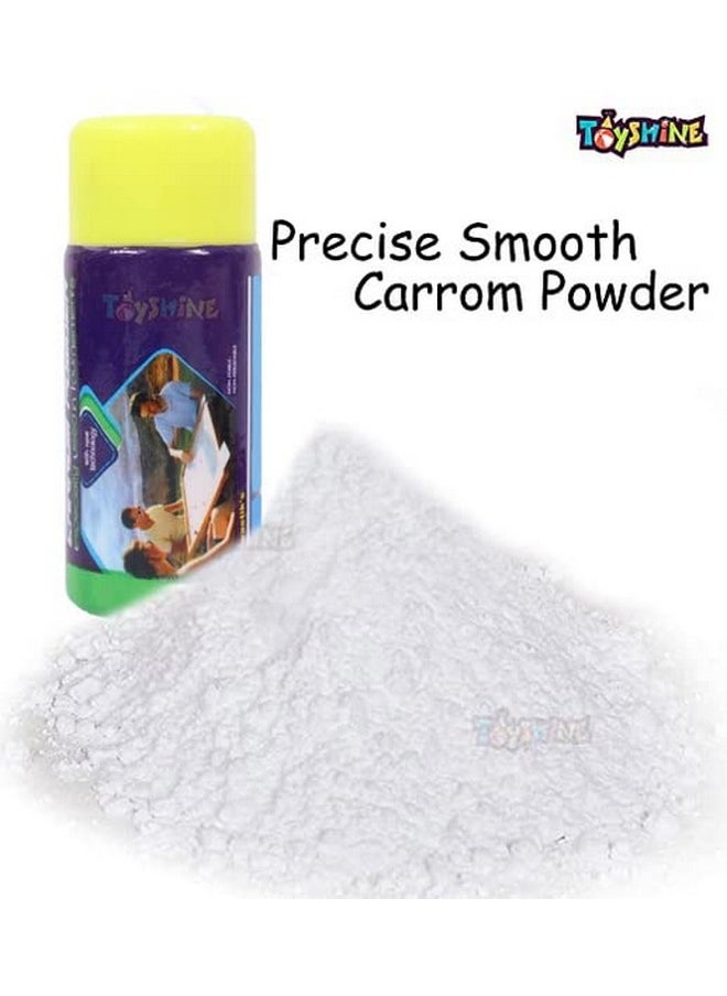Toyshine Carrom Playing Coins and Powder - 24 Wooden Coins 2 Striker 1 Carrom Powder