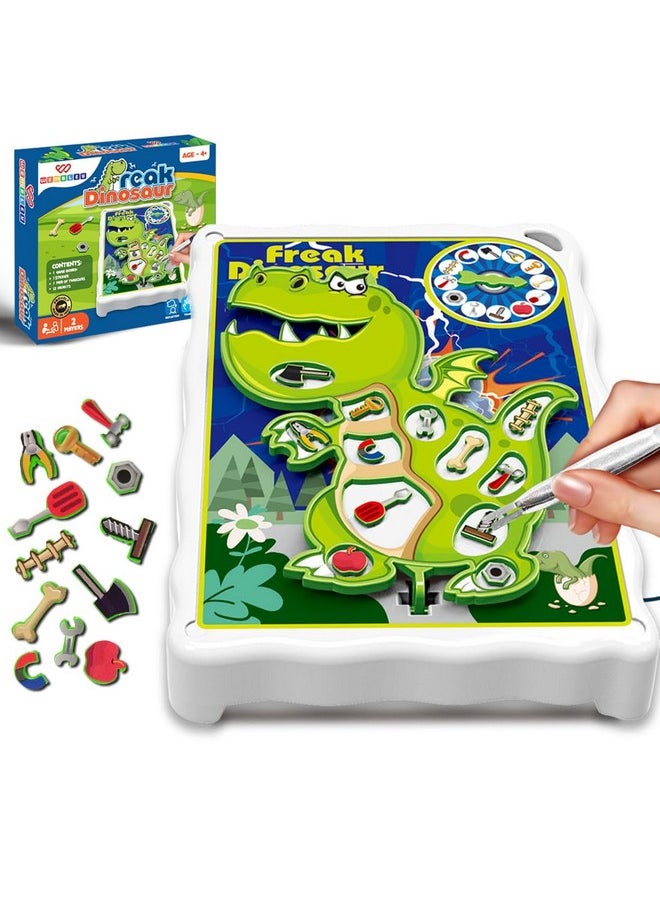 Wembley Dinosaur Operation Game Board with Stickers Remove The Objects Arcade Buzzer Interactive Activity Fun Toy for Kids, Family Fun Board Game for Ages 4-12 Year Modern Unique Gameplay