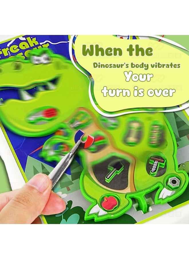Wembley Dinosaur Operation Game Board with Stickers Remove The Objects Arcade Buzzer Interactive Activity Fun Toy for Kids, Family Fun Board Game for Ages 4-12 Year Modern Unique Gameplay