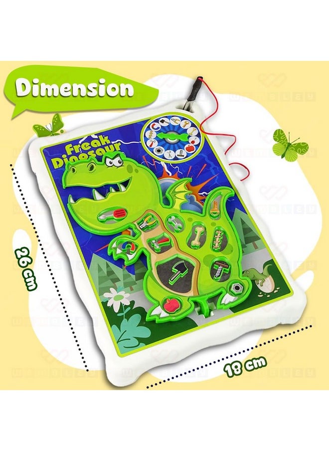 Wembley Dinosaur Operation Game Board with Stickers Remove The Objects Arcade Buzzer Interactive Activity Fun Toy for Kids, Family Fun Board Game for Ages 4-12 Year Modern Unique Gameplay