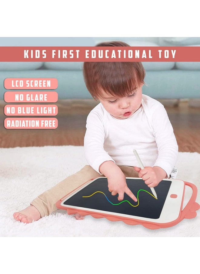 Wembley LCD Writing Pad/Tab | Writing, Drawing, Reusable, Portable Pad with Colorful Letters | 9 Inch Graphic Tablet (Assorted Dinosaur)