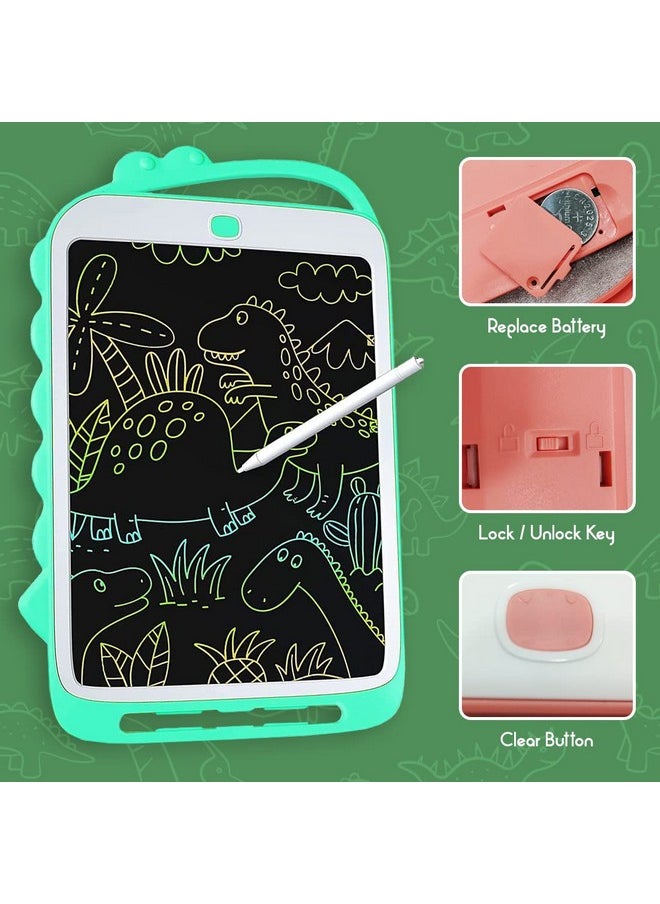 Wembley LCD Writing Pad/Tab | Writing, Drawing, Reusable, Portable Pad with Colorful Letters | 9 Inch Graphic Tablet (Assorted Dinosaur)