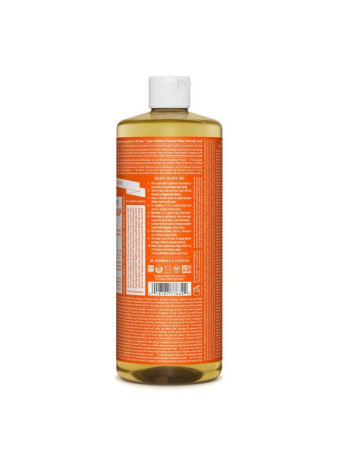 Dr. Bronner's - Pure-Castile Liquid Soap (Tea Tree, 32 ounce, 2-Pack) - Made with Organic Oils, 18-in-1 Uses: Acne-Prone Skin, Dandruff, Laundry, Pets and Dishes, Concentrated, Vegan