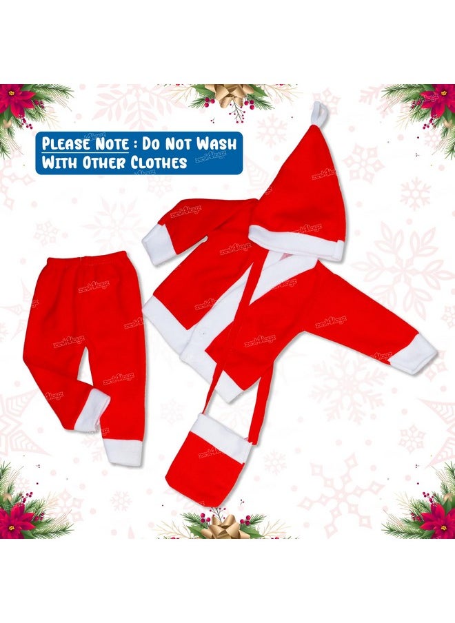 Zest 4 Toyz Santa Claus Dress Costume for Baby Boys Girls Kids (Age 3 to 4 Year) For Christmas/New Year