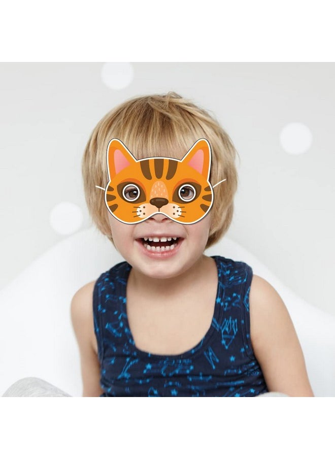 Festiko® Cat Theme Face Masks (54 Pcs), Cat Theme Party Supplies, Return Gifts for Kids, Cat Theme Party Items,Face Masks for Kids