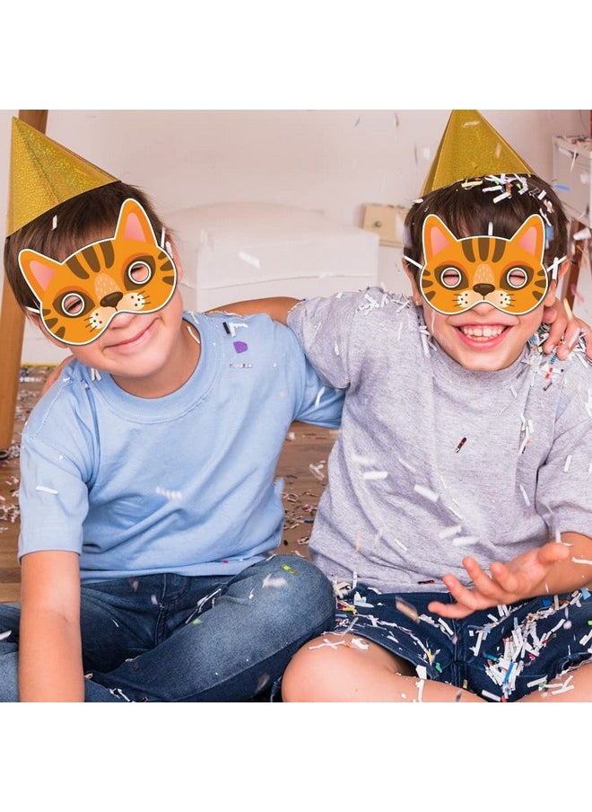 Festiko® Cat Theme Face Masks (54 Pcs), Cat Theme Party Supplies, Return Gifts for Kids, Cat Theme Party Items,Face Masks for Kids