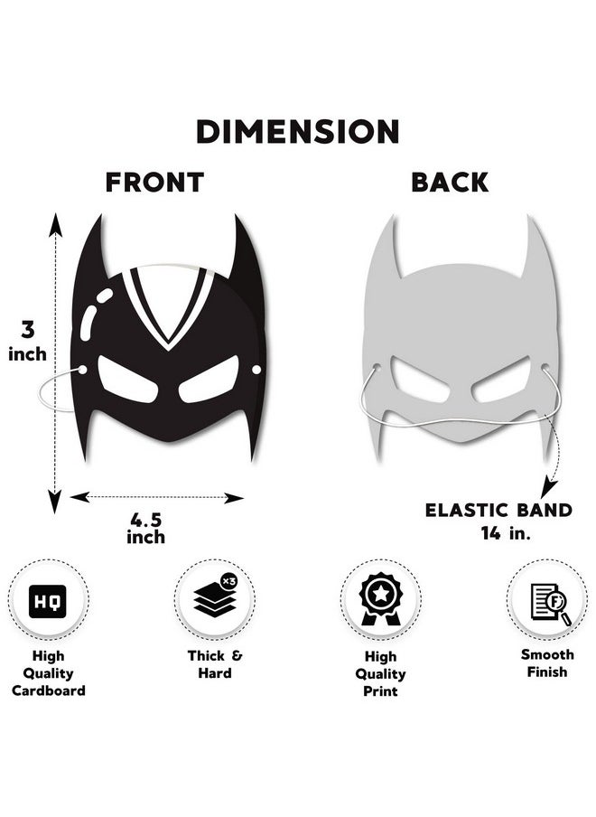 Festiko® Black-Panther Theme Eye Masks (54 Pcs), Super Hero Theme Party Supplies, Return Gifts for Kids, Super Hero Theme Party Items