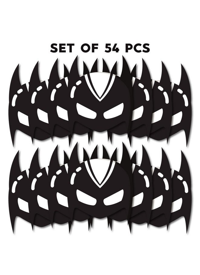 Festiko® Black-Panther Theme Eye Masks (54 Pcs), Super Hero Theme Party Supplies, Return Gifts for Kids, Super Hero Theme Party Items