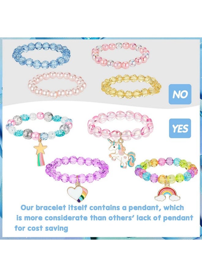 PALAY® 9 Pieces Unicorn Bracelet For Kids Crystal Bracelet for Unicorn Birthday Supplies Bracelet for kids jewellery for girls (multi1)