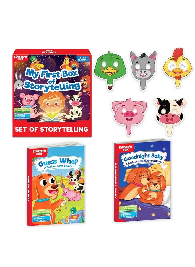 Einstein Box My First Box of Storytelling for Boys & Girls 1,2,3,4,5 Years | Toys & Gifts for 1+ Year Olds | with Story Books & Pretend Play Masks |,colourful theme