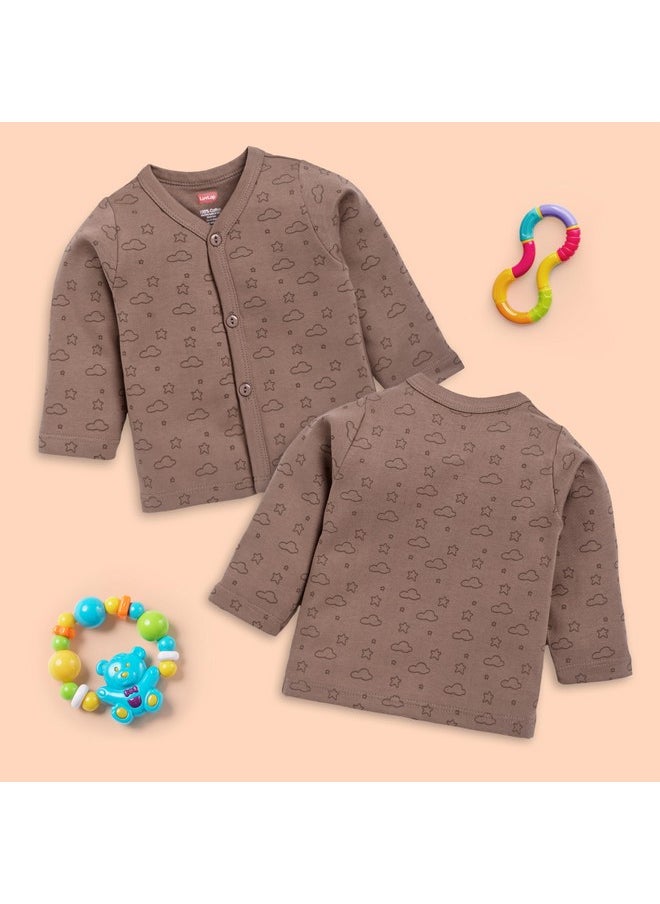LuvLap Unisex's Regular Fit F/S Jhabla (904916_Multicolor-1 1 to 3 Months)