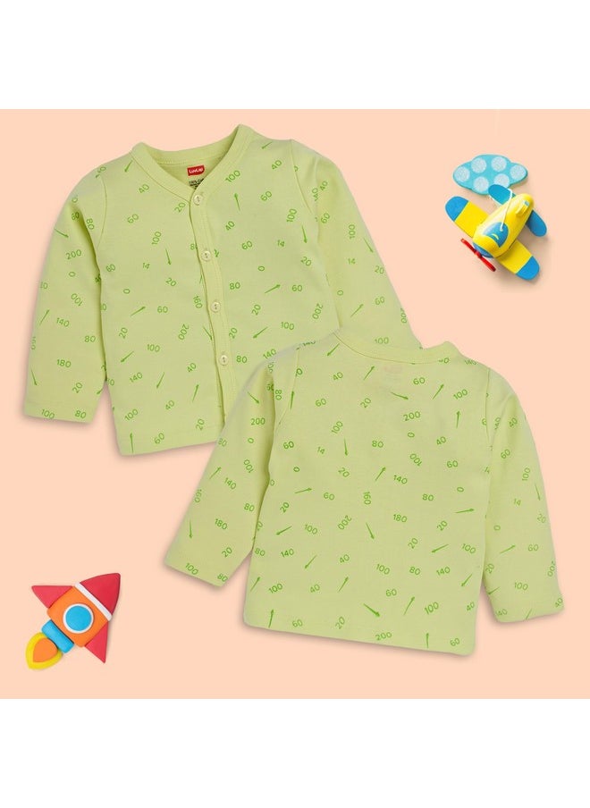 LuvLap Unisex's Regular Fit F/S Jhabla (904916_Multicolor-1 1 to 3 Months)