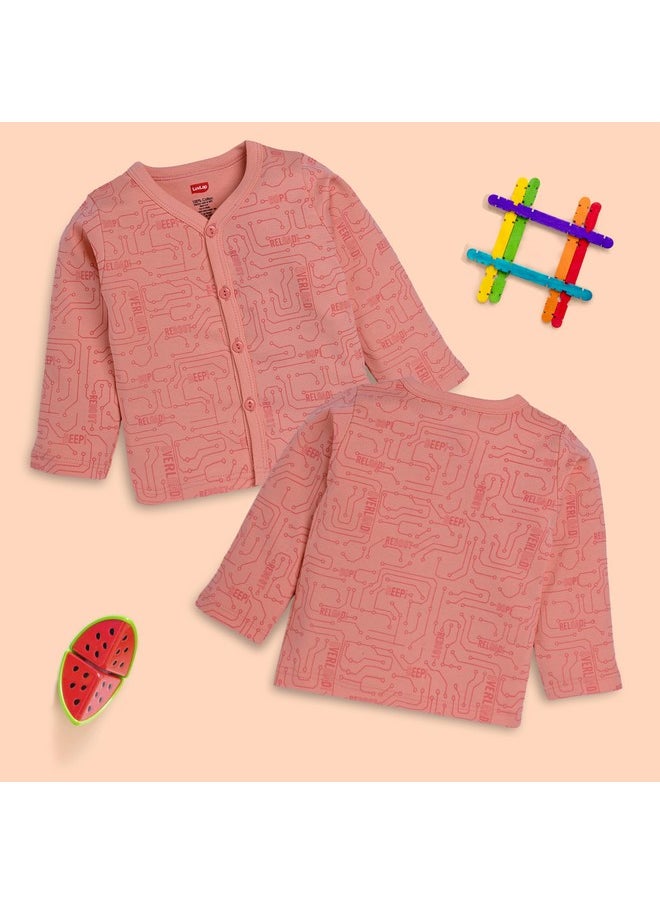 LuvLap Unisex's Regular Fit F/S Jhabla (904916_Multicolor-1 1 to 3 Months)
