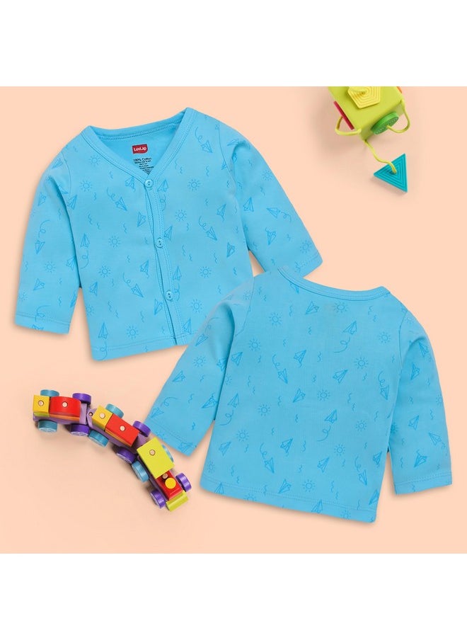 LuvLap Unisex's Regular Fit F/S Jhabla (904916_Multicolor-1 1 to 3 Months)