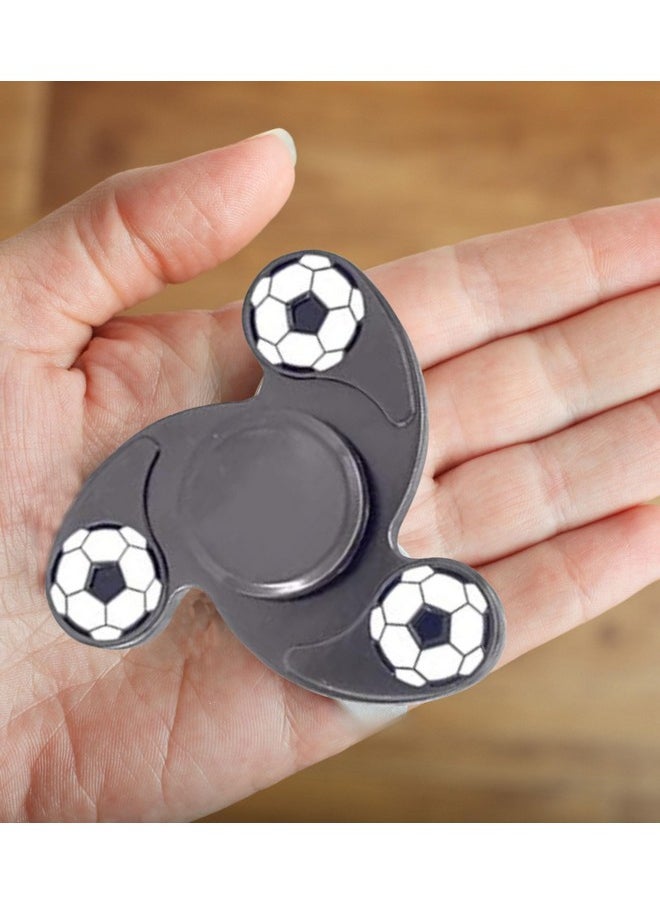Premsons® Hand Spinner Desk Toy - High Speed Smooth Finger Spin Sensory Fidget Stress Relief Game Play for Kids & Adults - Birthday Party Gift - Metal - Grey Football