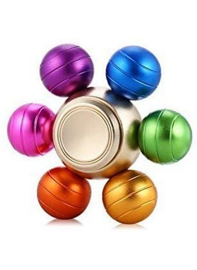Premsons® Hand Spinner Desk Toy - High Speed Smooth Finger Spin Sensory Fidget Stress Relief Game Play for Kids & Adults - Birthday Party Gift - Combo - Rainbow Splash Triangular Head + Multicolor