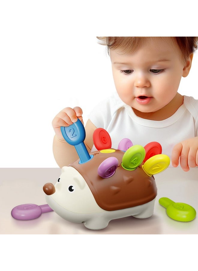 iPlay, iLearn Fine Motor Toys for Toddlers 1-3, Baby Hedgehog Montessorri Learning Set, Educational Counting Sorter Toy, Development Infant Gifts 9 12 18 Month 1 2 3 Year Old Boys Girls Kids Babies