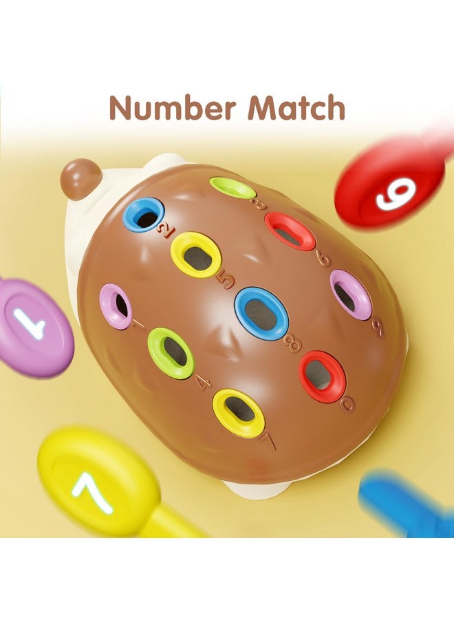iPlay, iLearn Fine Motor Toys for Toddlers 1-3, Baby Hedgehog Montessorri Learning Set, Educational Counting Sorter Toy, Development Infant Gifts 9 12 18 Month 1 2 3 Year Old Boys Girls Kids Babies