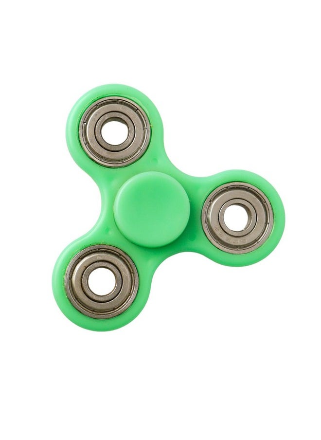 Premsons® Hand Spinner Desk Toy - High Speed Smooth Finger Spin Sensory Fidget Stress Relief Game Play for Kids & Adults - Birthday Party Gift - Four Bearing - Green + Silver Bearing