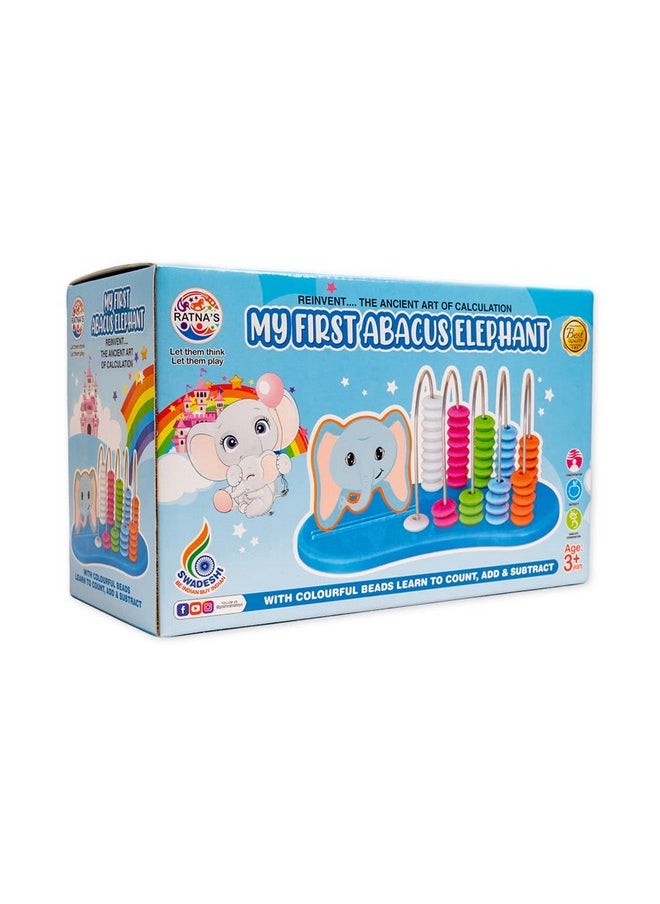 Ratna's My First Abacus Elephant | Learning Kit to Enhance Counting, Addition, Subtraction Skills for Kids