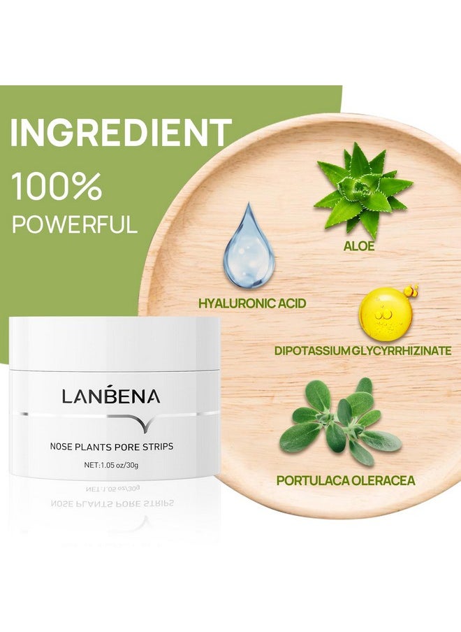 LANBENA Blackhead Remover Strips, Deep Cleansing Nose Strips, Pore Strips Blackhead Remover for Face, Black Head Remover for Nose, 10-15min Leaving Your Skin Fresh and Clean